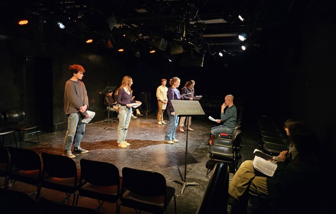 The reading was staged only a day after participating students read it for the first time. (Courtesy of Jonathan Mannering)