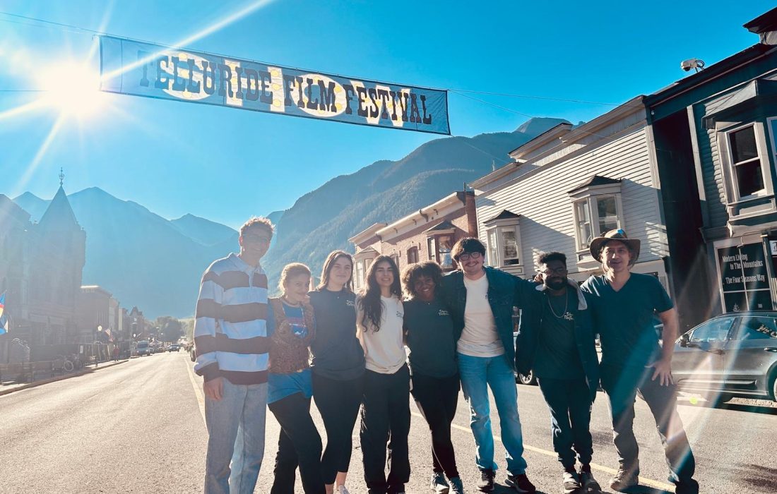 Six Loyola Film and Digital Media seniors volunteered at the Telluride Film Festival in Colorado. (Courtesy of Ava Chandler)