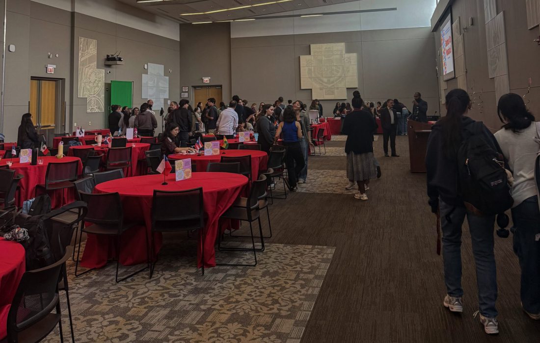 The event consisted of speakers, cultural food, Latine flag displays and an interactive activity. (Ella Schumacher / The Phoenix)