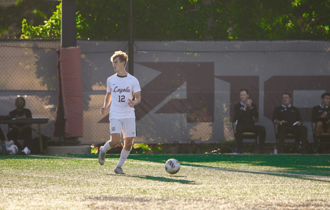 Ivancic controls the ball at midfield. (Kayla Tanada | The Phoenix)
