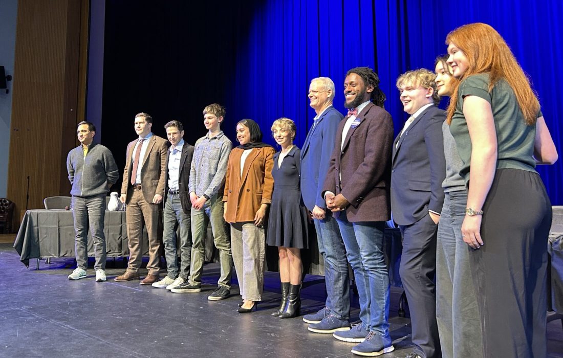 Seven out of the ten invited IL-09 candidates were present at the debate. (Abby Nyce | The Phoenix)