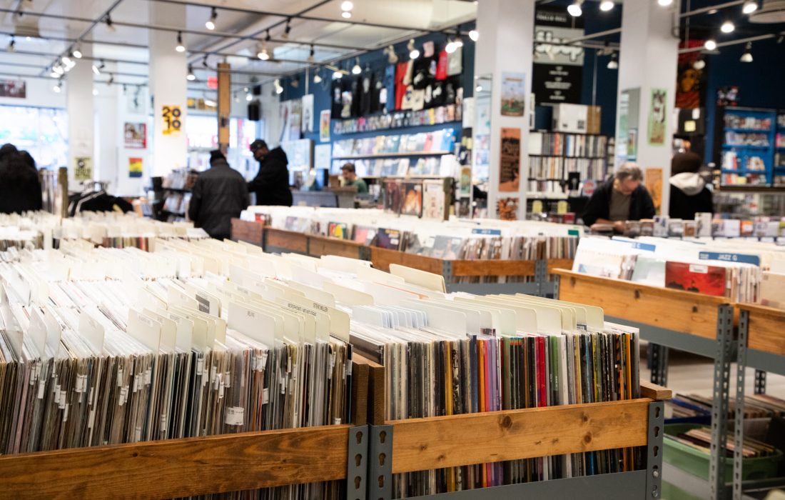 Reckless Records' Lake View East location rests directly next to Belmont station. (Isabela Gomez | The Phoenix)