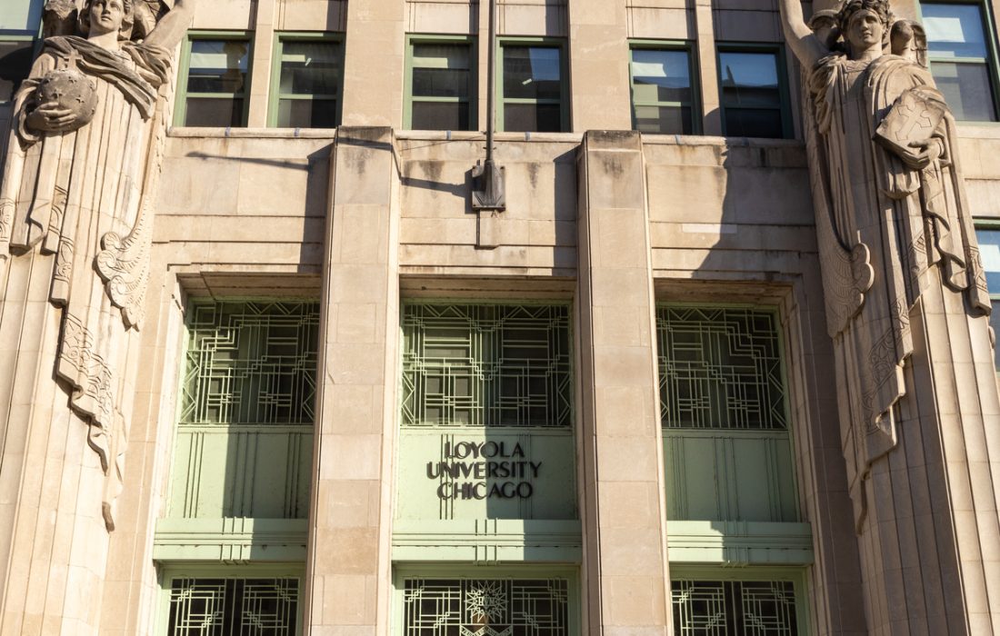 The entrance to the Mundelein Center for the Performing Arts. (Katrina De Guzman/The Phoenix)