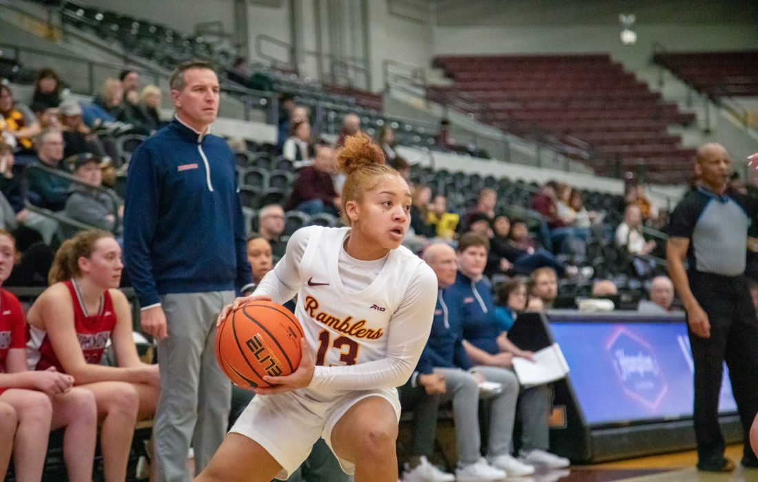 Third-year Kira CHivers opened scoring in the second quarter for the Ramblers (Katrina De Guzman | The Phoenix).
