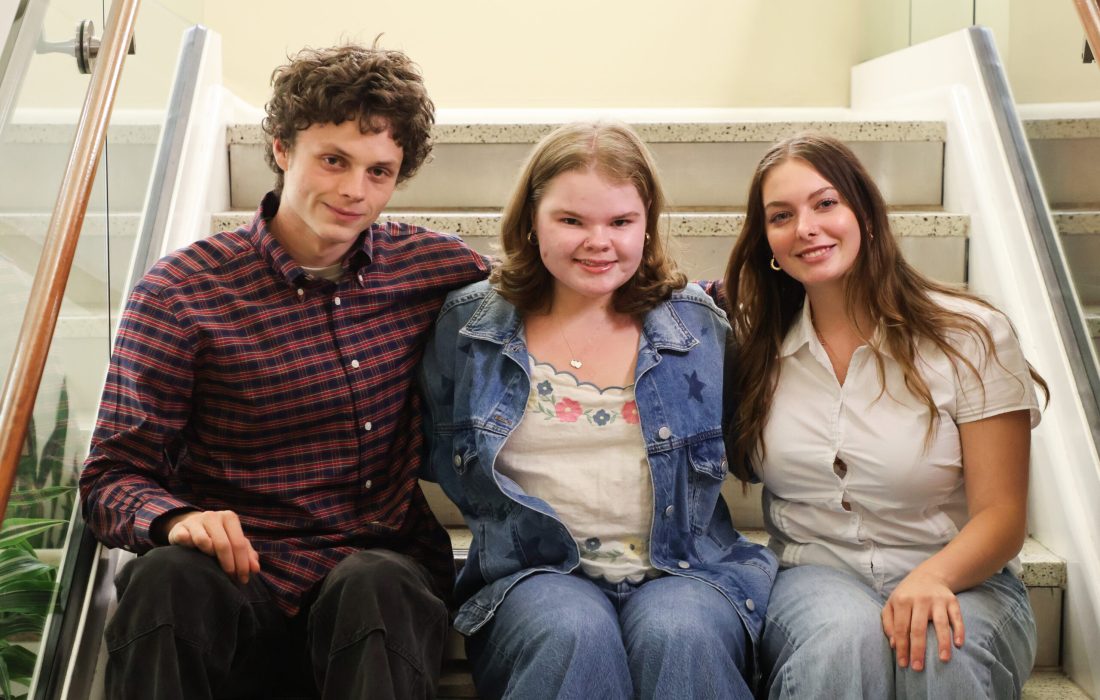 Jackson Steffens is a Deputy News Editor, Paige Dillinger is the News Editor and Ava Witherite is a Deputy News Editor. (Kayla Tanada | The Phoenix)