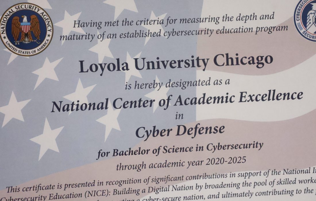 Loyola's Cybersecurity team ranked in the top 15 at the national competition. (Kayla Tanada/The Phoenix)