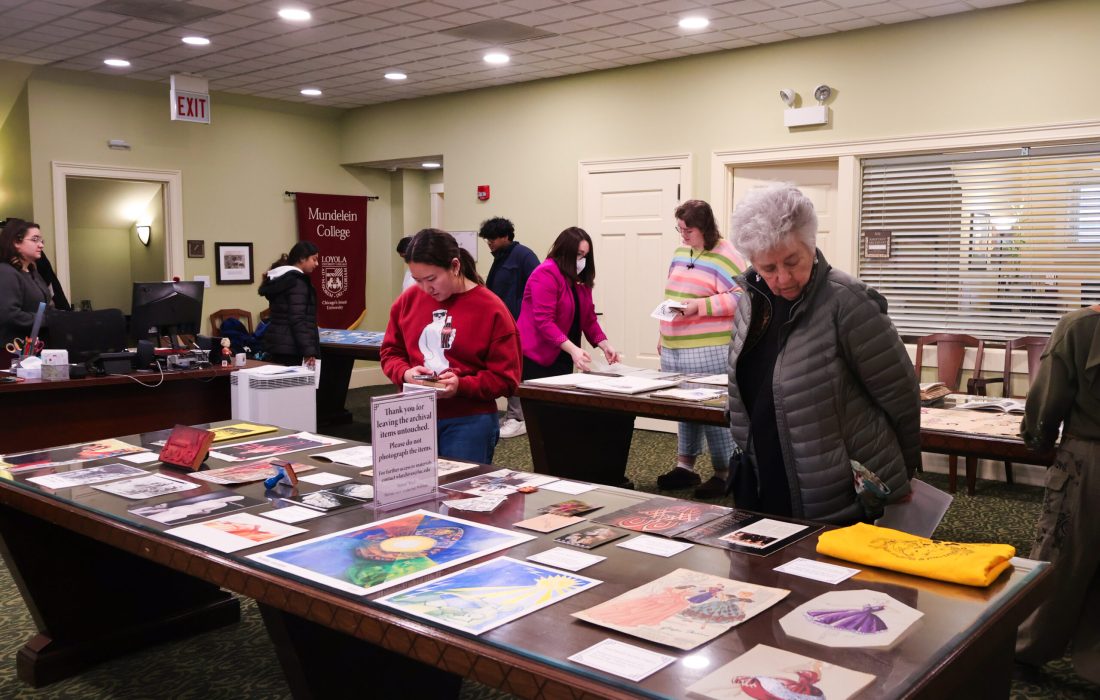 The Women and Leadership Archives exhibit was held in Piper Hall, April 3. (Leila Celio | The Phoenix)