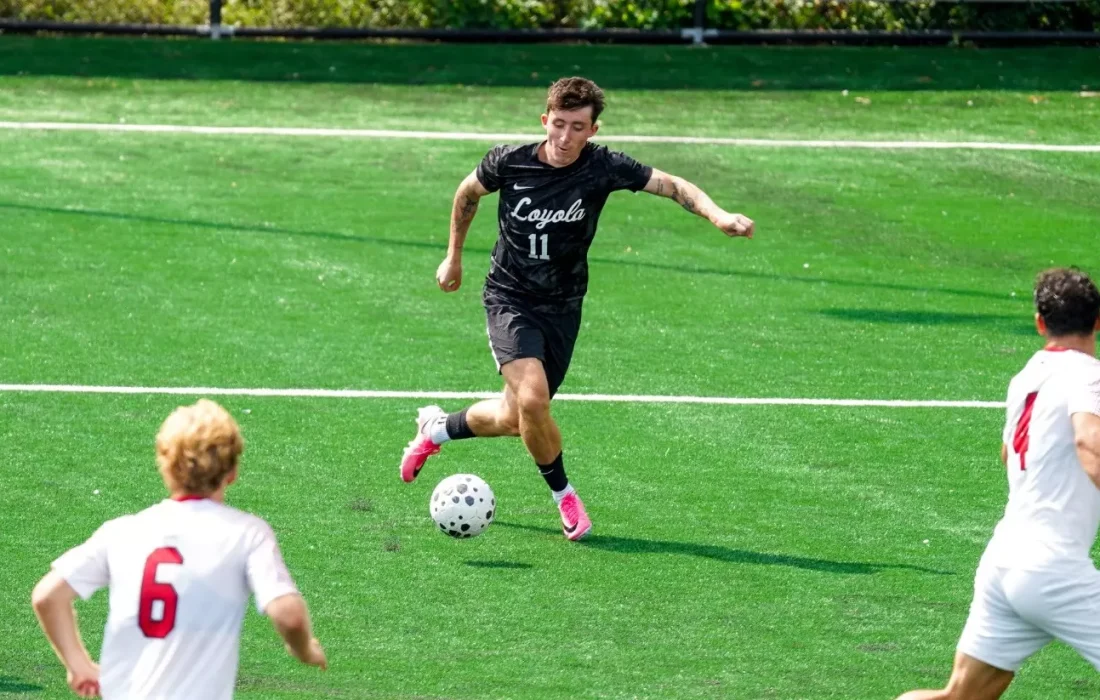 Fourth-year midfielder Jack McFeely tallied four shots against Fordham. (Courtesy of Loyola Athletics)