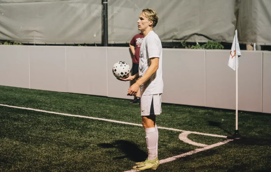 Third-year forward Arved von Vegesack on the field. (Courtesy of Loyola Athletics)