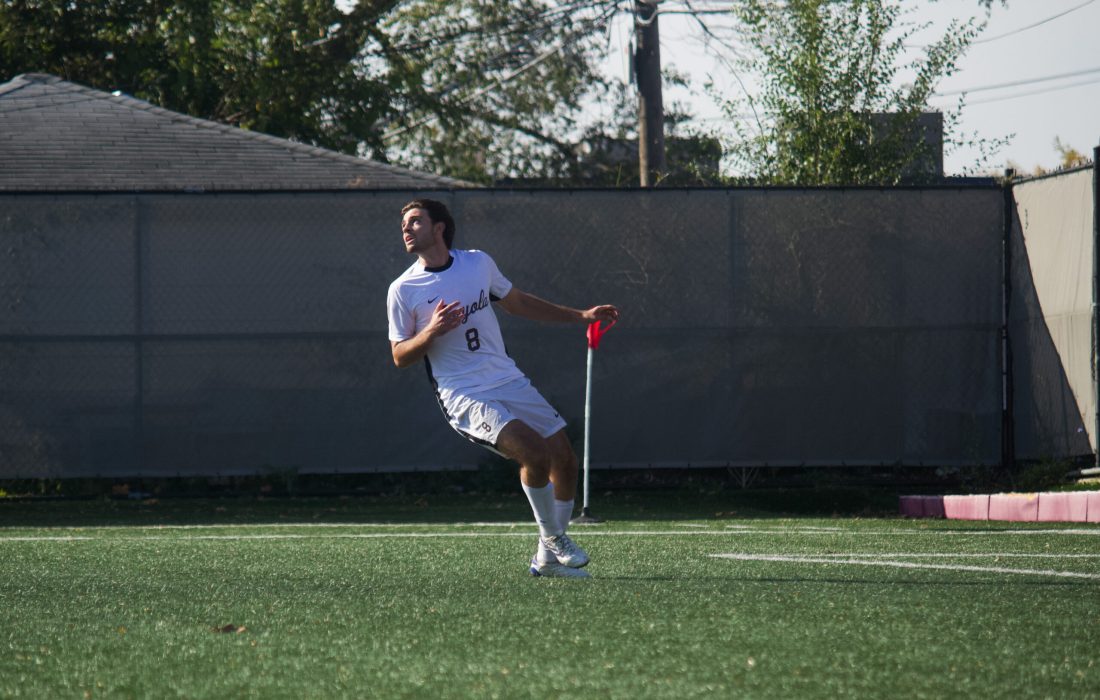 Bischof's first half brace set the tone for the Ramblers in the victory (Megan Dunn | The Phoenix).