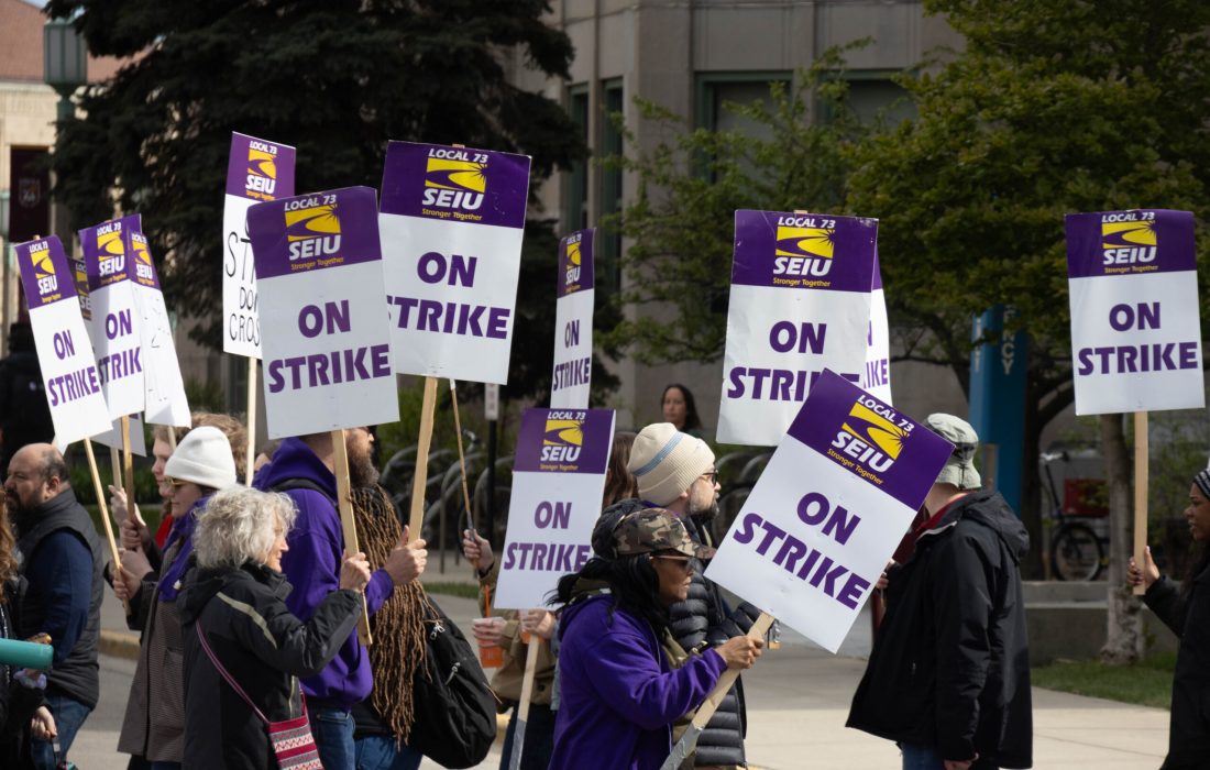The May Day strike from Faculty Forward comes after 38 bargaining sessions with the university. (Skye Weaver / The Phoenix)