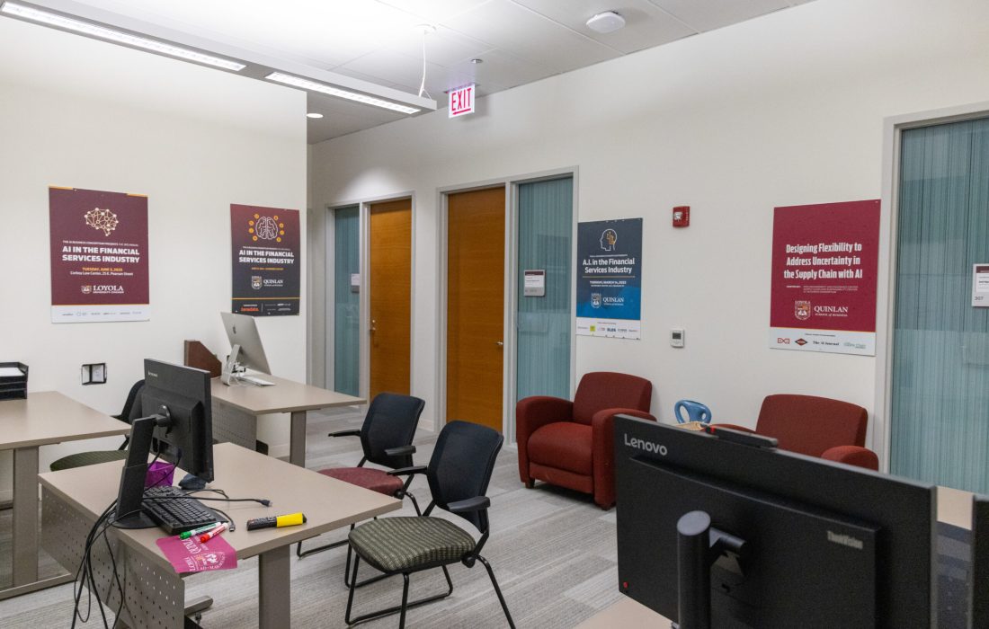 The Artificial Intelligence and Governance panel was hosted at 7 p.m. March 24. (Niko Zvodinsky / The Phoenix)