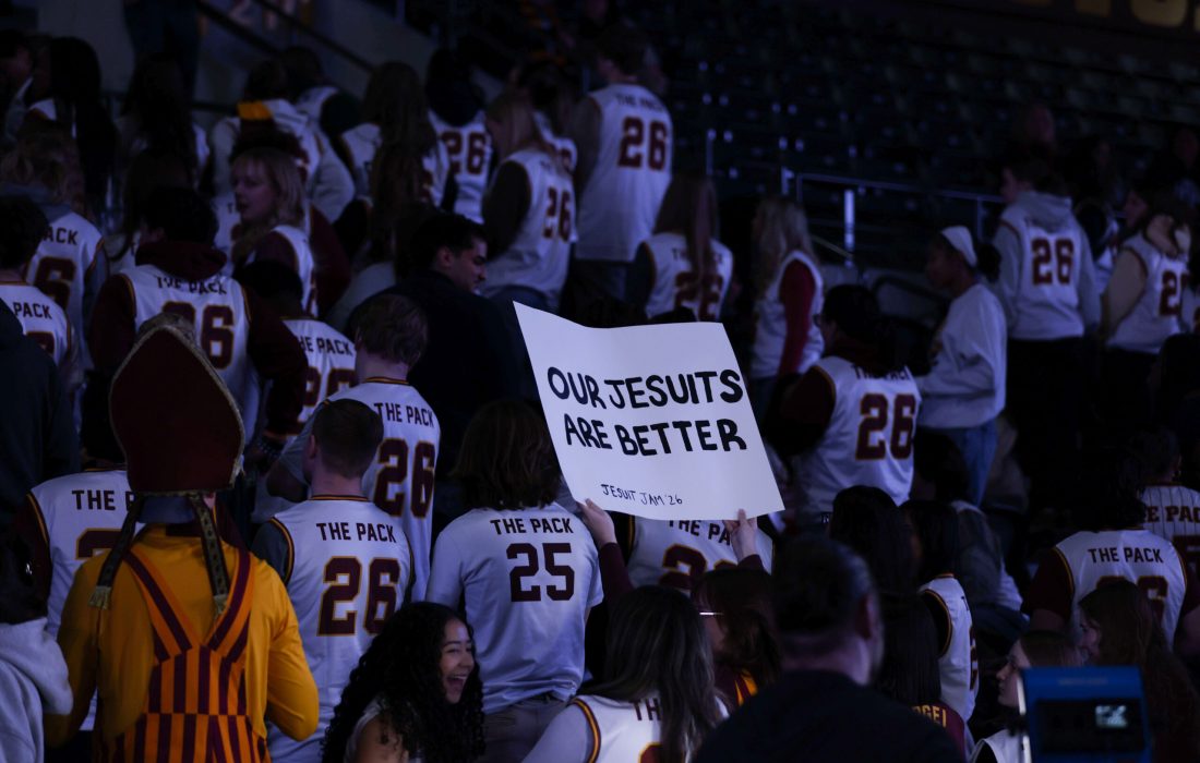 The Pack student section fills Gentile. (Norman Tiedemann | The Phoenix)