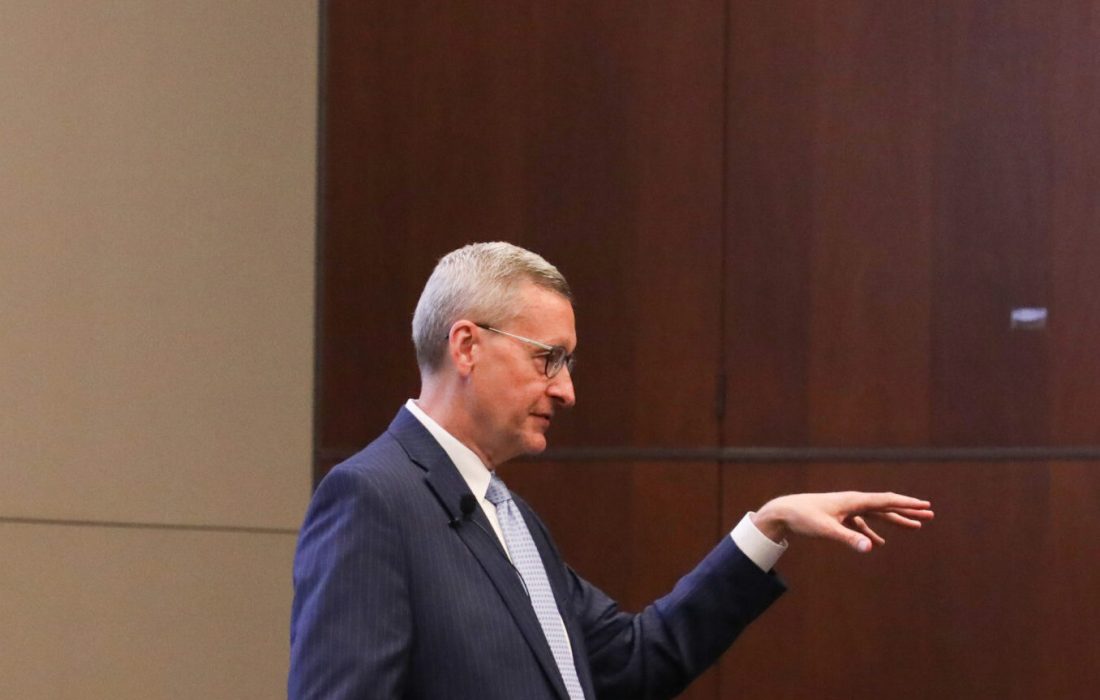 Twice per year, the CFO holds town halls open to students and faculty to address the university’s financial successes and challenges. (Tiziana Mongu / The Phoenix)