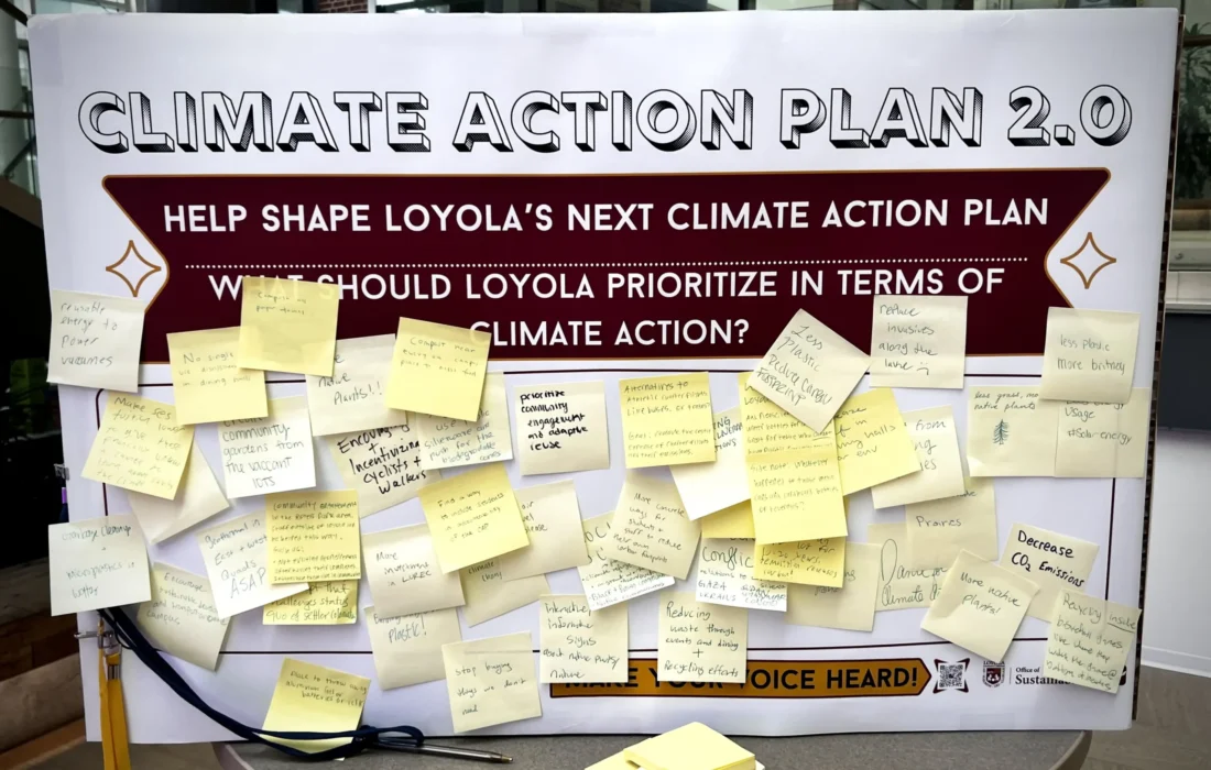 Students gathered to hear updates on the university's Climate Action Plan. (Justin Peabody/The Phoenix)