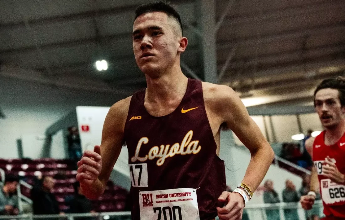 Graduate James Lawrence ran the second-quickest 5K in program history with a time of 13:34.71 (courtesy of Loyola Athletics).