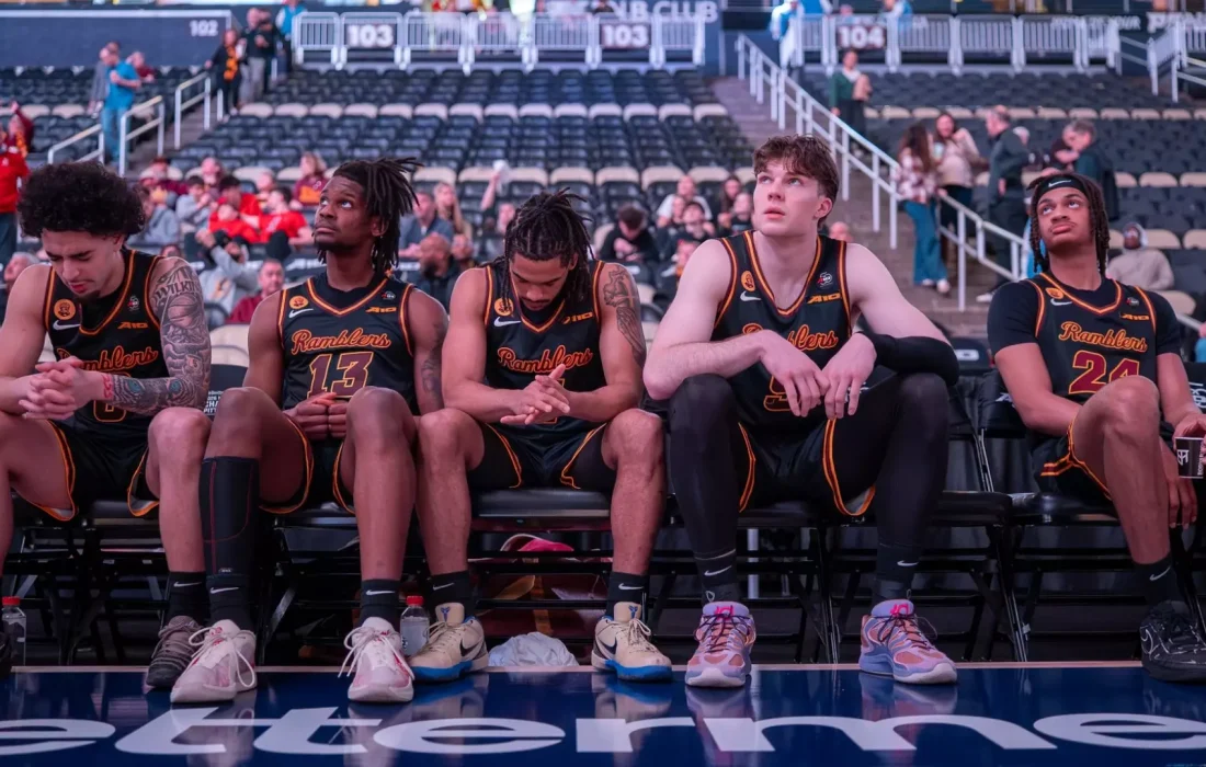 The starting lineup before the game. (Courtesy of Loyola Athletics)