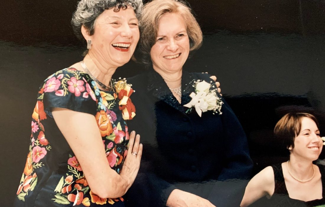 Janet Nolan (right) smiles with the co-founder of the school, Adela Coronado-Greeley. (Photo courtesy of Cristina Nolan)