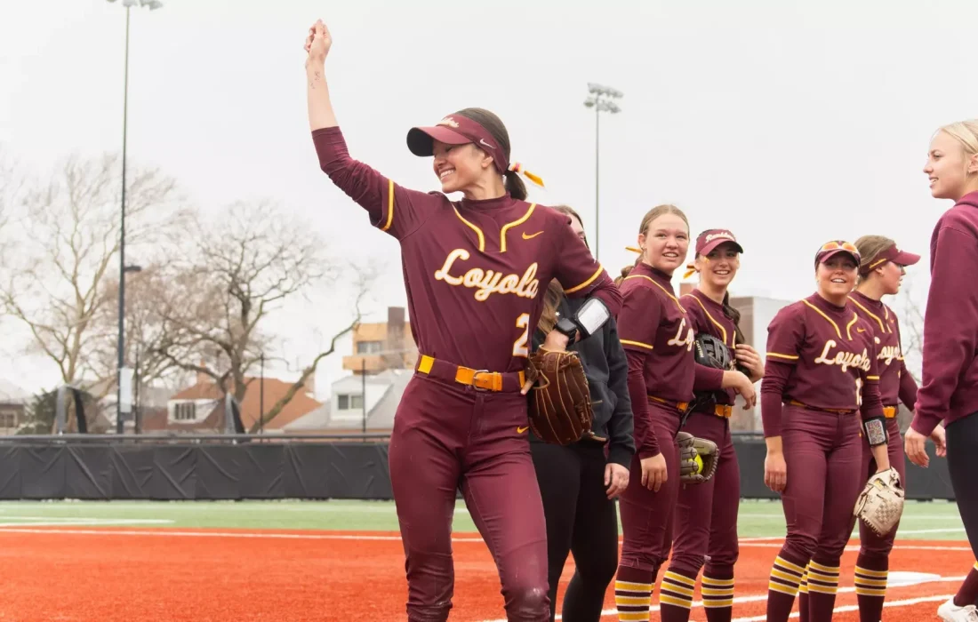 Sierra Sass poses during a game. (Courtesy of Loyola Athletics)