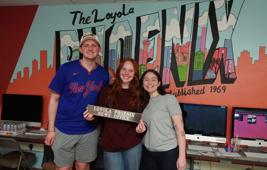 Varda (left), Malone and Revesz are graduating this May. (Carlos Soto-Angulo | The Phoenix)