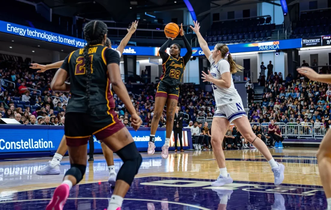 Mobley goes for a jumper. (Courtesy of Loyola Athletics)