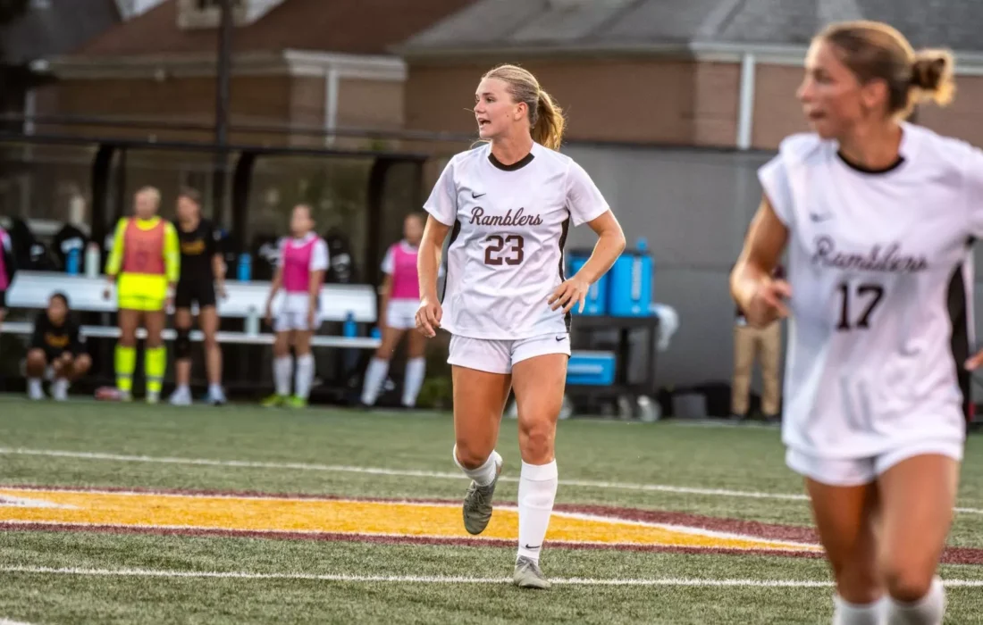 First-year Abby Sudkamp scored her first collegiate goal against Central Michigan University. (Courtesy of Loyola Athletics)
